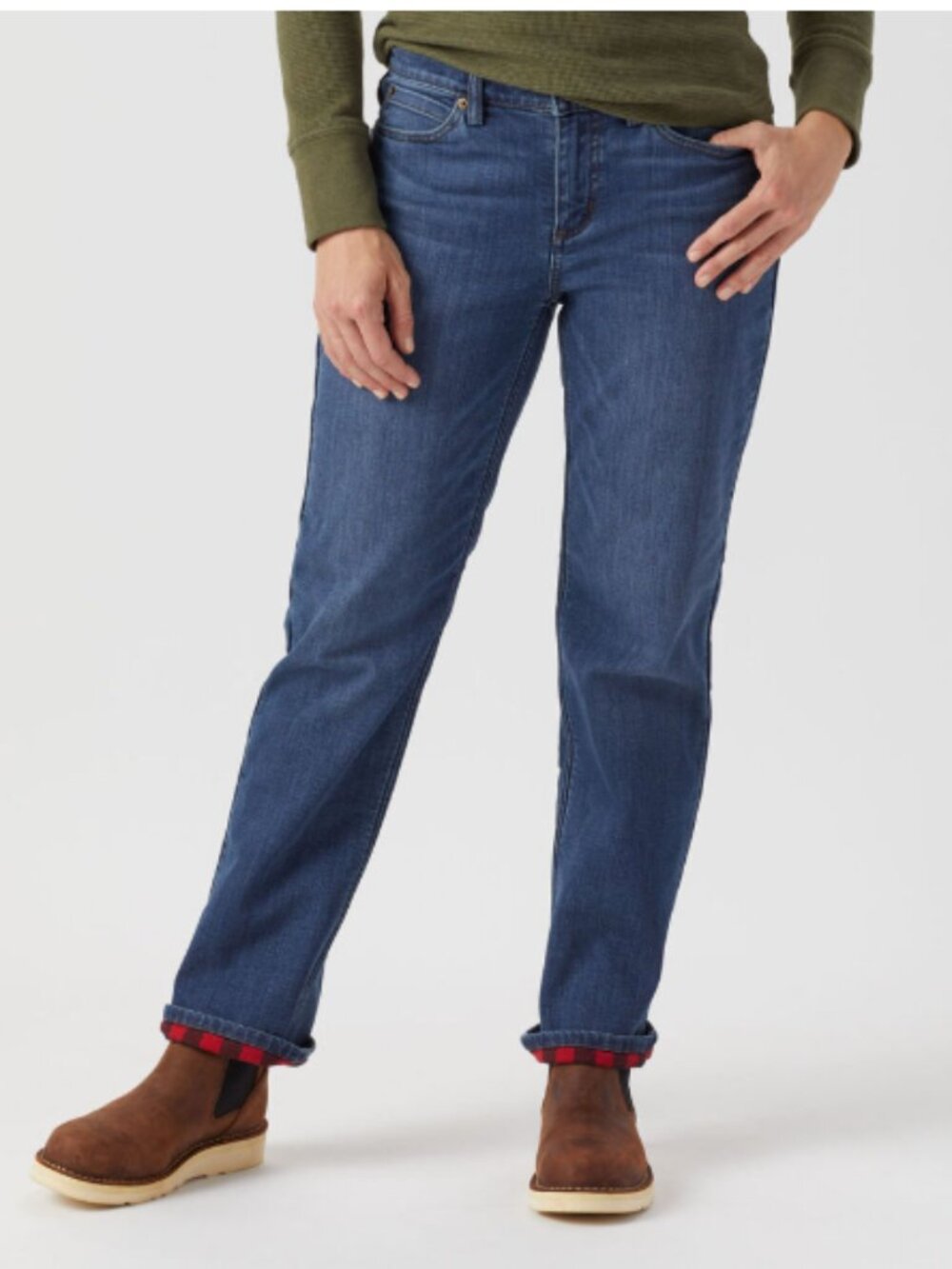 Duluth Trading Womens |16x31| DuluthFlex Daily Denim Flannel-Lined Jeans